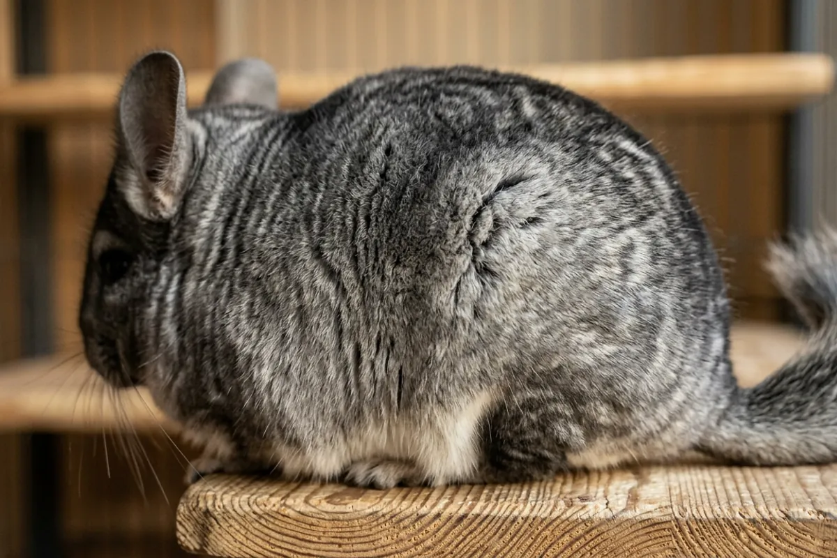 The dense silver-tipped fur of a real chinchilla that gave british chinchilla cats their name
