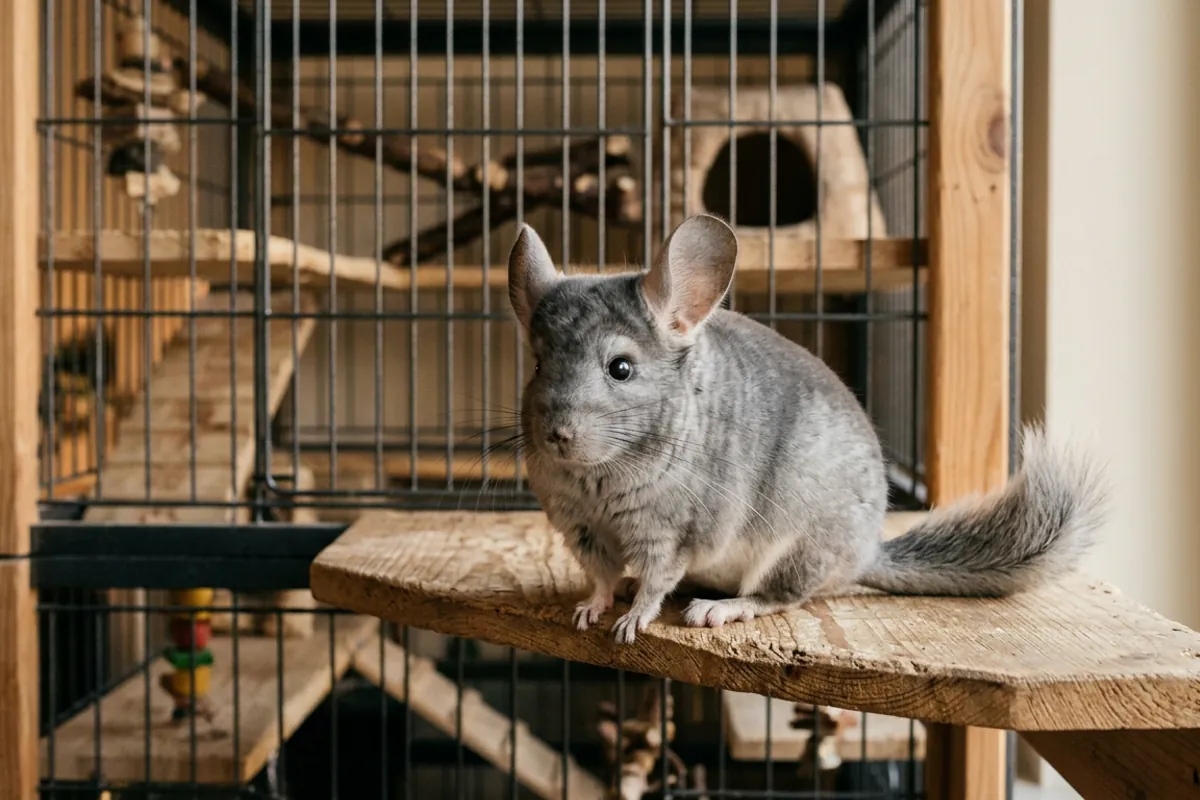 A young chinchilla in its prime years, one early point along the full chinchilla age span