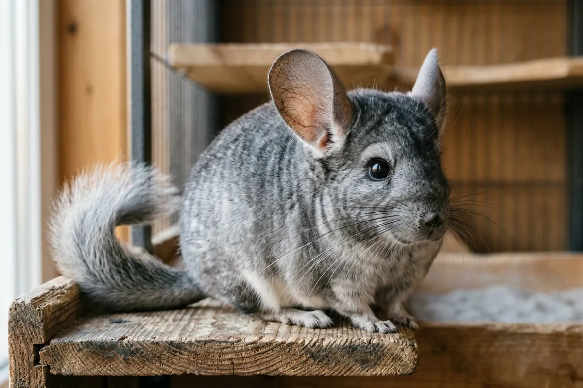 A chinchilla's large ears act as its radiator, a key clue to chinchilla temperature and overheating